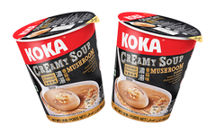 Koka Creamy Soup Mushroom with Crushed Noodles ( 60g Pack of 2 ) | Soup with Noodles | Original Koka Noodles from Singapore |