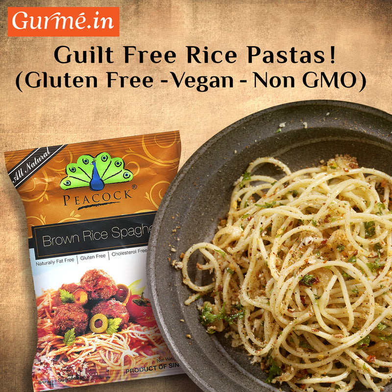 Gluten free brown rice spaghetti pasta from peacock Singapore