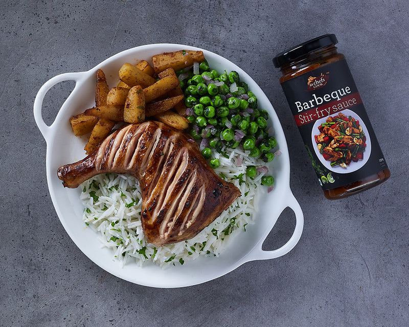 Roast Chicken with Sticky Potatoes