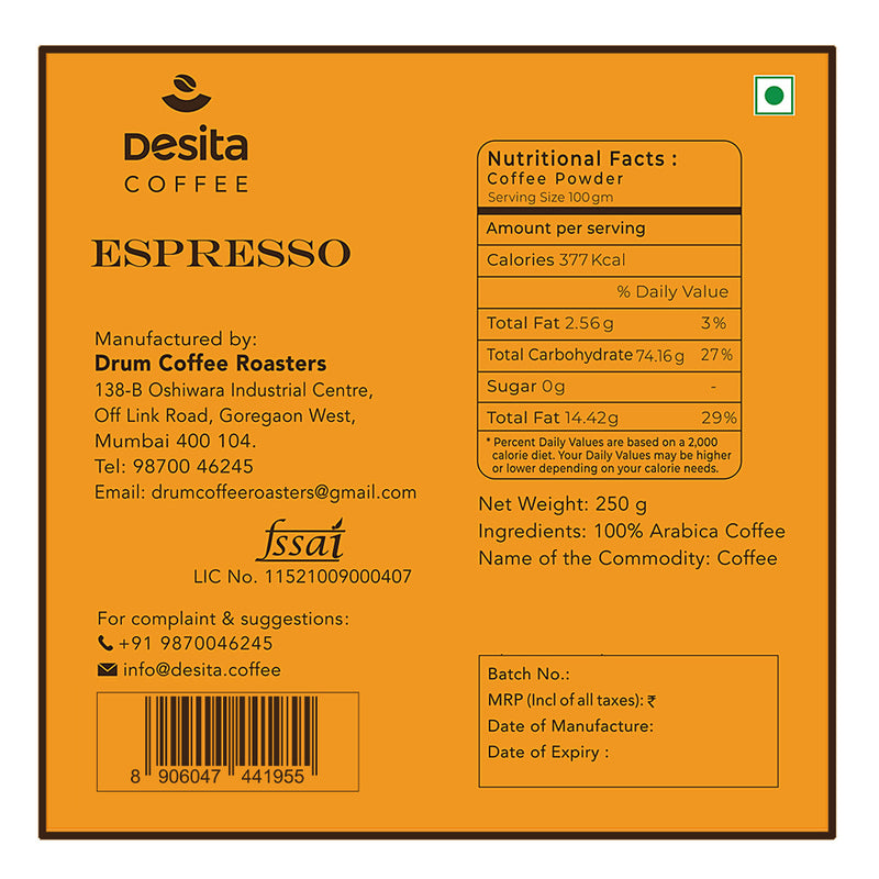 desita espresso coffee blend 