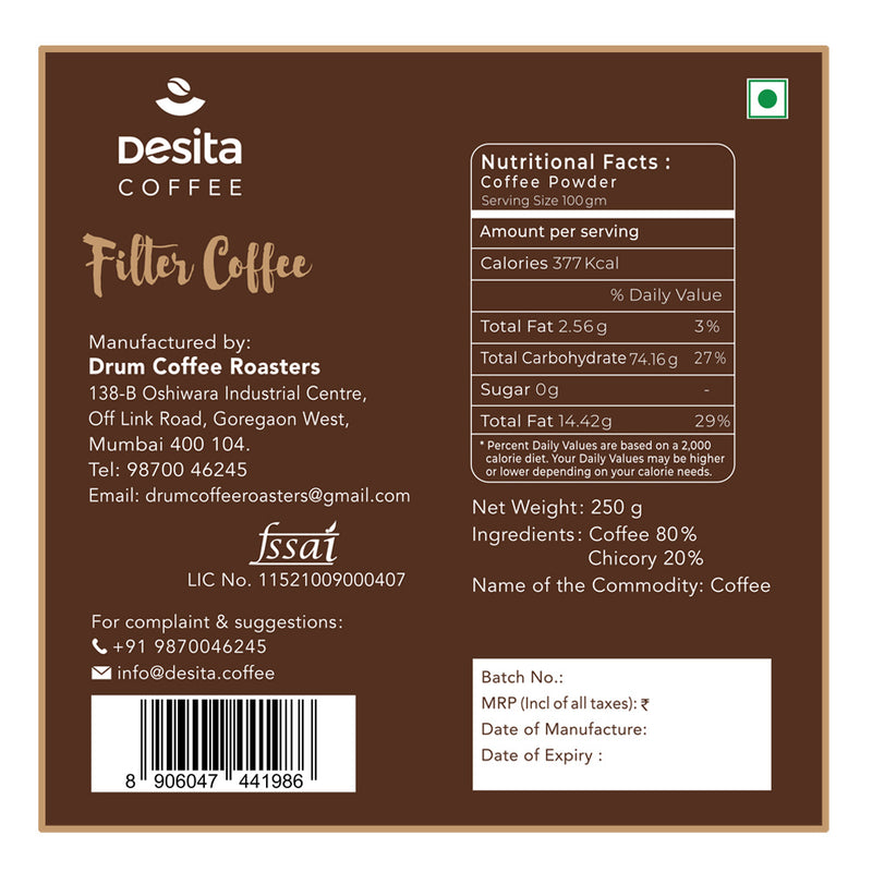 Desita Filter Coffee blend coffee with chicory
