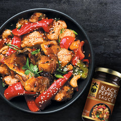 Stir-fry with black pepper sauce