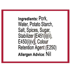 Kelly's Premium Ham Ingredients