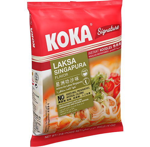 KOKA Signature Laksa Singapura Noodles (85g) | Pack of 4 | Instant Noodles | Original Koka Noodles from Singapore |