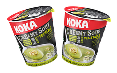 Koka Creamy Soup Vegetable with Crushed Noodles ( 60g Pack of 2 ) | Soup with Noodles | Original Koka Noodles from Singapore |
