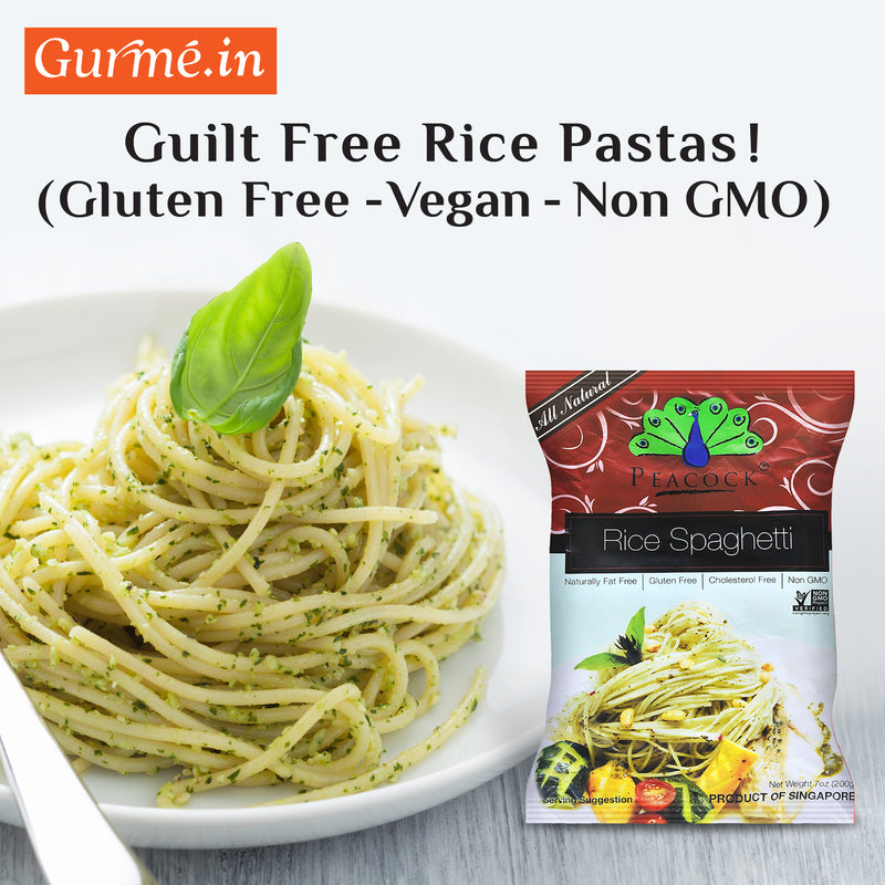 Gluten free rice spaghetti pasta from peacock Singapore