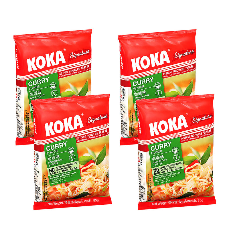 KOKA Signature Curry Noodles (85g )| Pack of 4 | Instant Noodles | Original Koka Noodles from Singapore |