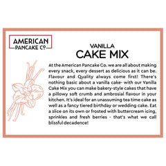 American Pancake Co. - Eggless Vanilla Cake Mix, 500g