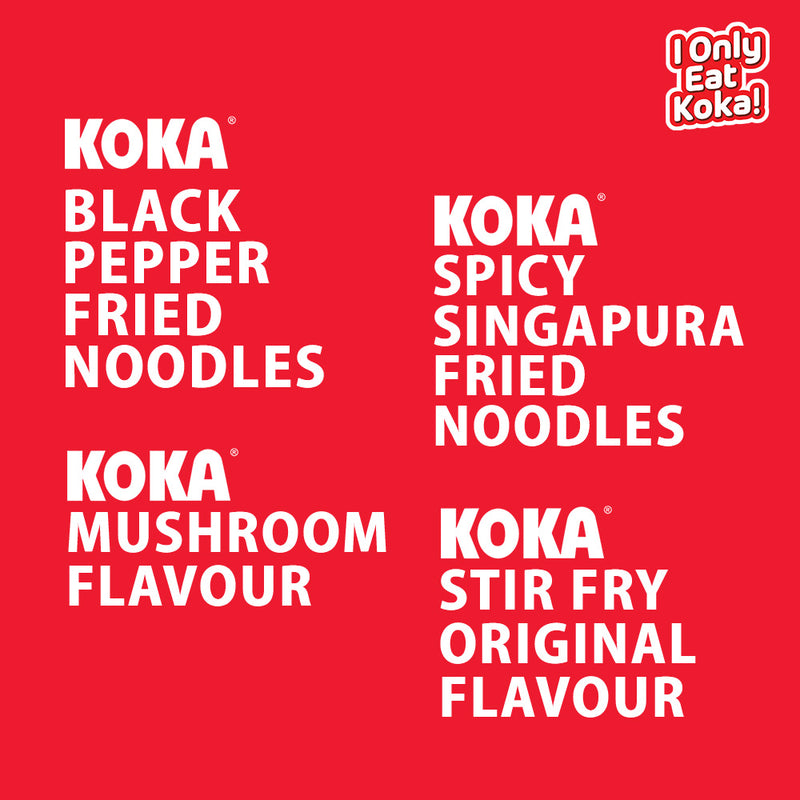 KOKA Signature Vegetarian Combo | Pack of 8 | Spicy Singapura - Stir Fry - Black Pepper Fried - Mushroom